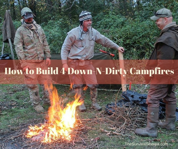 How to Build 4 Down-N-Dirty Campfires - TheSurvivalSherpa.com